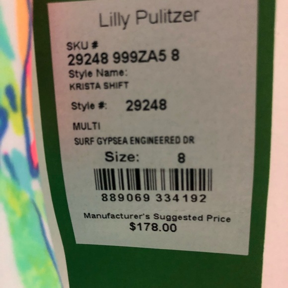 Lilly Pulitzer Krista Shift NWT size 8 - Picture 2 of 2